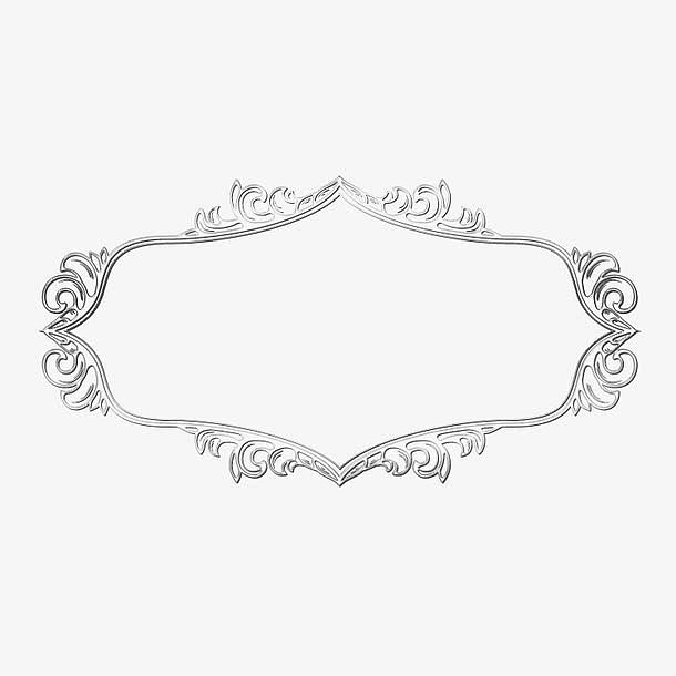 欧式水晶透明花纹边框免抠素材免费下载 觅元素51yuansu Com