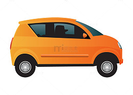 橙色矢量汽车