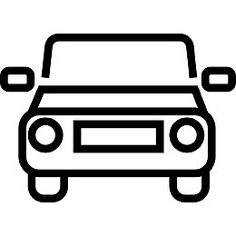 汽车轮廓正面图标免抠素材