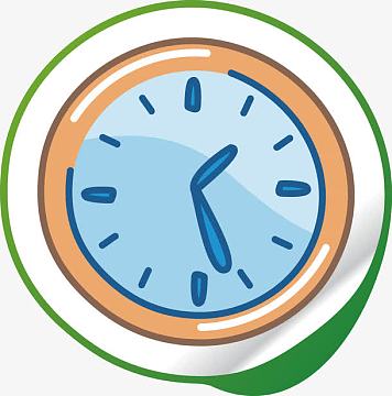 闹钟手绘定时时间元素