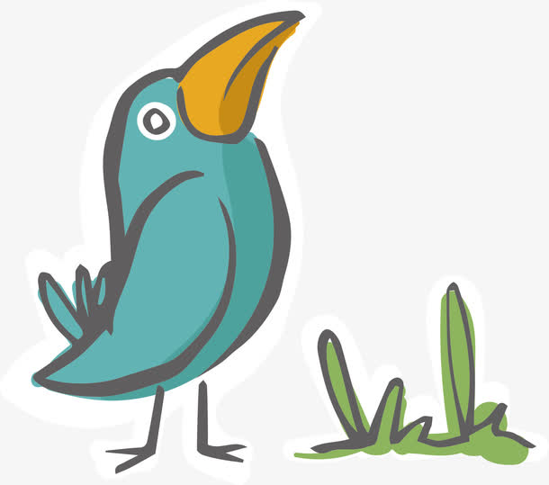 蓝色鹦鹉矢量图