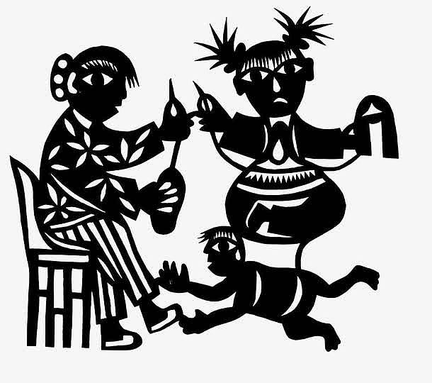 中国风人物传统文化镂空剪纸素材免抠素材免费下载_觅元素51yuansu.co