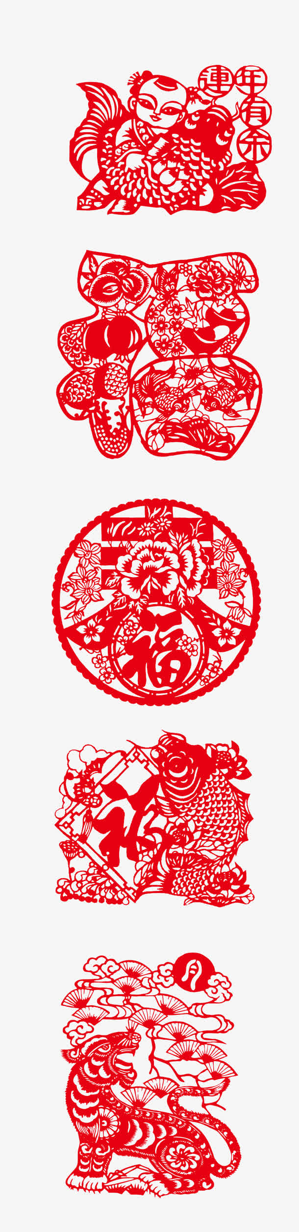 矢量中国剪纸素材