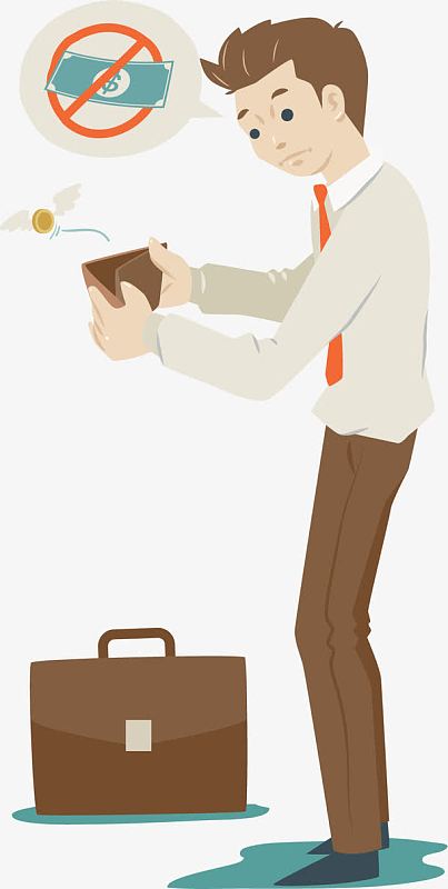 打开空荡荡的钱包png手绘卡通惊恐夸张表情设计素材aipng萌版爱丽丝