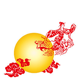 剪纸嫦娥奔月