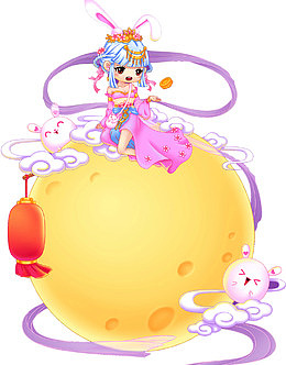 中秋节嫦娥卡通形象