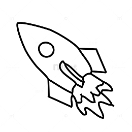 儿童简笔画火箭导弹发射