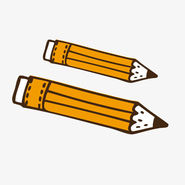 黄色儿童绘画铅笔