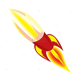 卡通导弹升空透明png