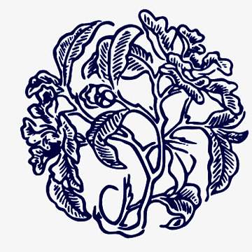 手绘圆形花纹素材_手绘圆形花纹图片元素-觅元素