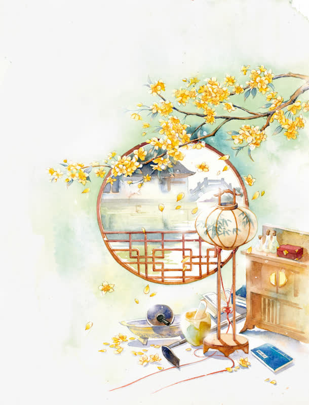 关键词 : 枝干,叶子,黄色的,圆形窗户,复古风,手绘,&nbsp;简图,&nbsp