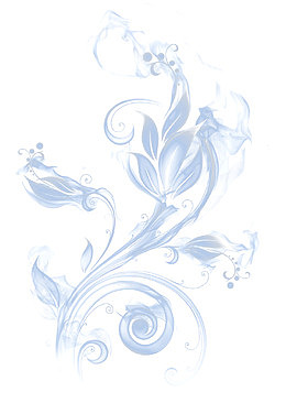 蓝色抽象花朵
