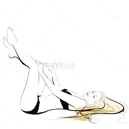 躺在地上抬起脚的美女