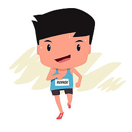 跑步的运动员