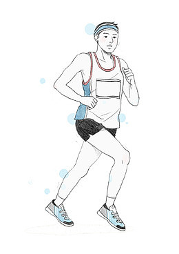 奔跑的运动员