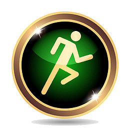 闪烁的跑步图标