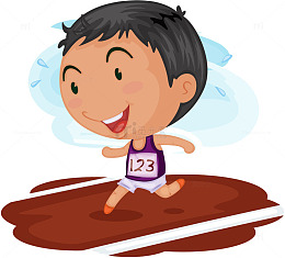 比赛跑步的运动员