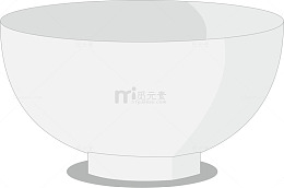 矢量容器瓷碗