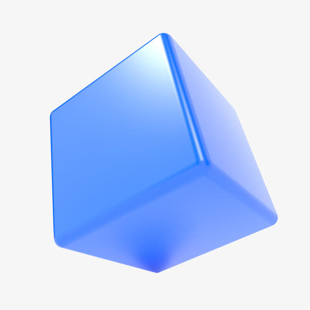 蓝色立方体素材免费下载_觅元素