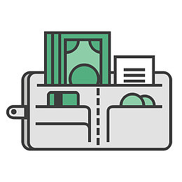 现金结帐信用卡旅程钱旅行钱包吉