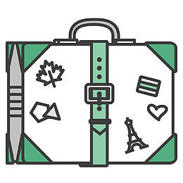 baggege案例旅程贴纸手提