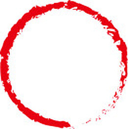 红色墨迹形状圆圈边框