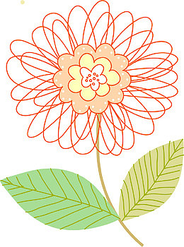 线条花卉