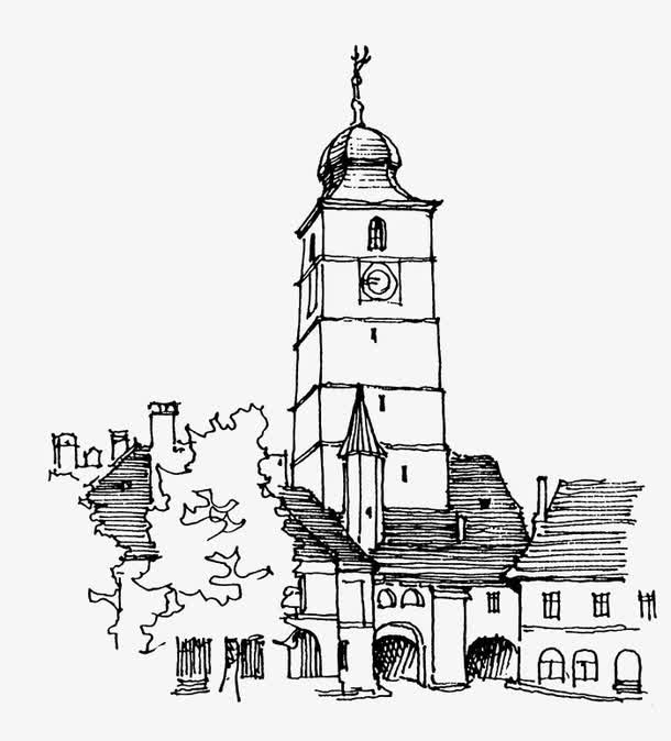 手绘建筑