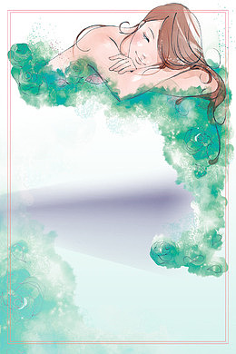 矢量插画小清新沐浴乳