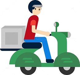 送外卖的男子
