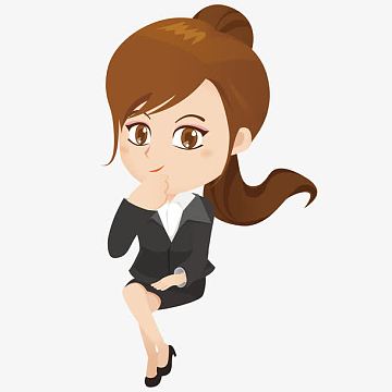 思考中的女职员png思考的公司职员png公务员考核要求png卡通职场人物