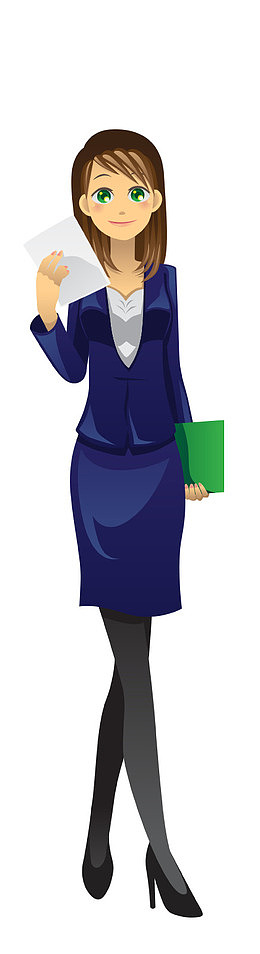 卡通美丽女士