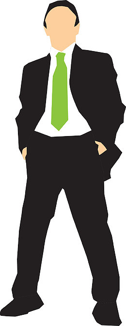 穿西装的矢量男人