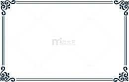 蓝色花边