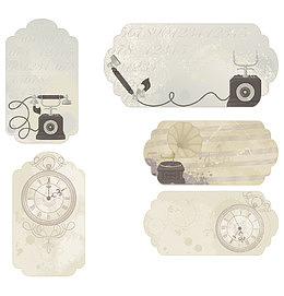 欧式复古标签矢量