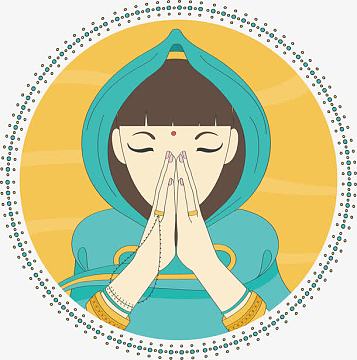 双手合十祈祷