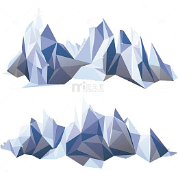 几何图形山峰