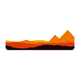 卡通扁平山