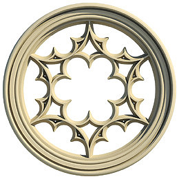 米白色圆形窗户