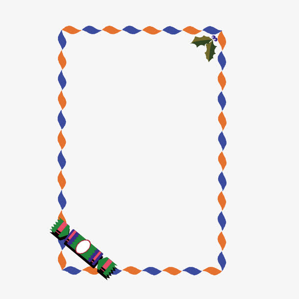 矢量卡通彩色条纹边框