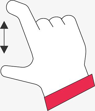 箭头上下方向手势图