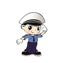交警的敬礼手势