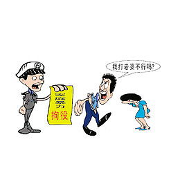对家庭暴力者进行拘役
