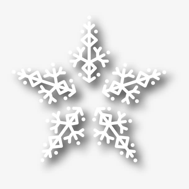 白色花纹五角星