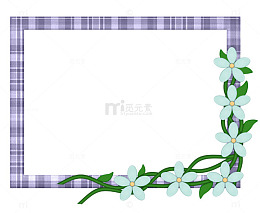 紫色小花边框