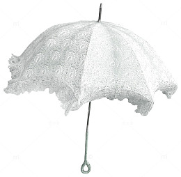 白色花纹漂亮雨伞