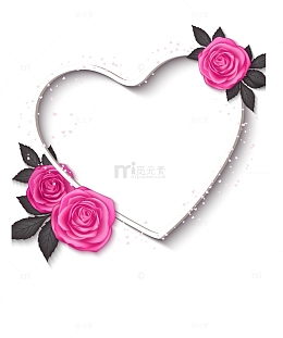 紫色浪漫爱心装饰图案