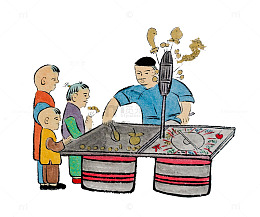卖糖画免抠素材