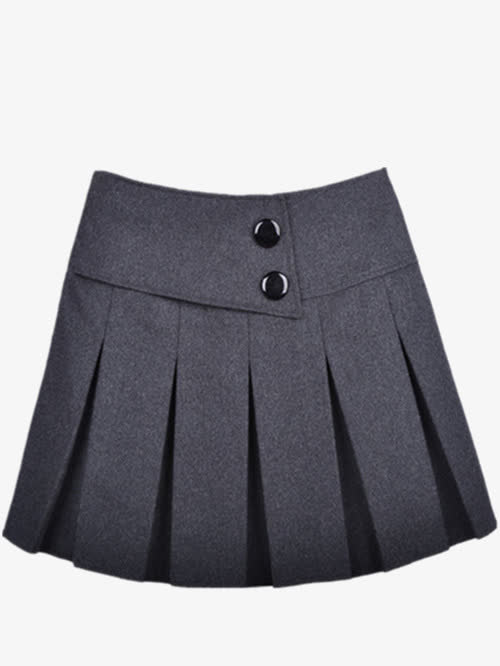 黑色毛呢半身裙免抠素材免费下载_觅元素51yuansu.com