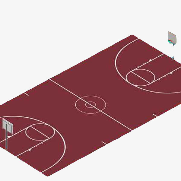 红色塑胶篮球场地免抠素材免费下载_觅元素51yuansu.com